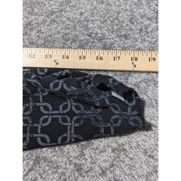 Soybu Activewear Dress Women M Black Pullover Geometric Link‎ Ruched 3/4 Sleeve - Picture 9 of 9